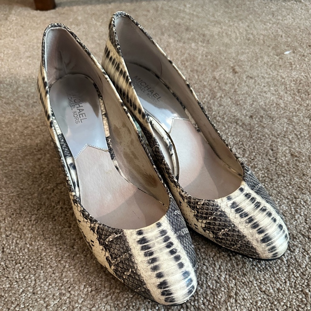 Snake skin heels